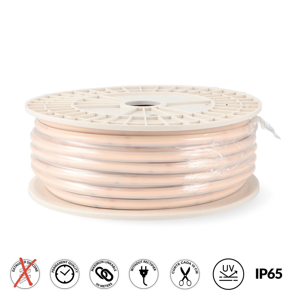 [LM2663] Tira de Led 220V Cob Point 10W/m Ip65 2700K - metro. Mod. LM2663