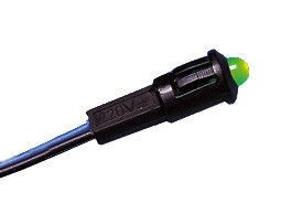 PILOTO LED C/CABLE INTERMITENTE 12V CC VERDE