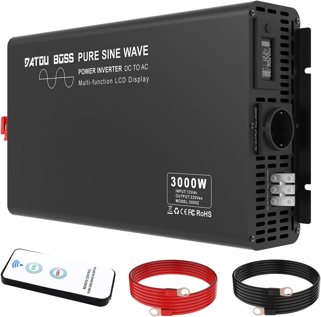 [DAT123000] Inversor onda pura 12V a 230V 3000W. Mod. DAT123000