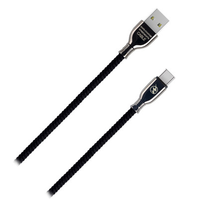 Conexión USB macho a USB tipo C macho Zinc cable trenzado 1 metro 2A.. Mod. IN40-00042