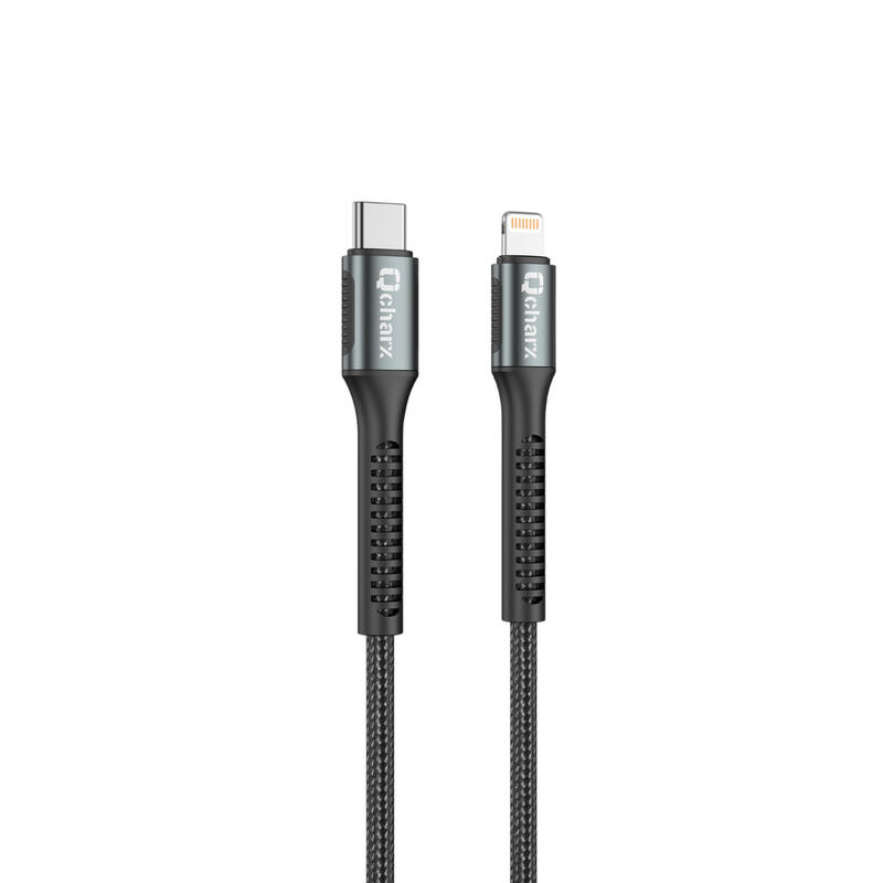 Conexión USB macho a Lightning macho 3A 20W (1 m) aluminio. Mod. QCHPRA5