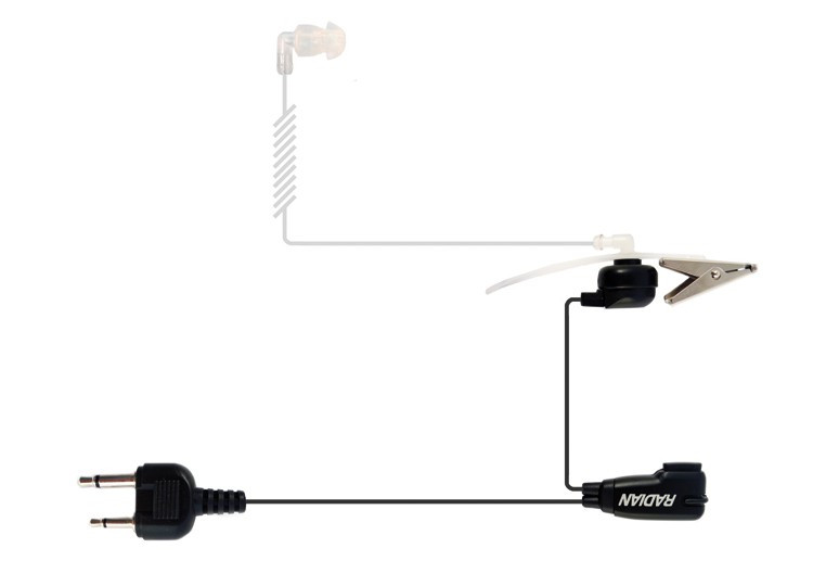 MICRO AURICULAR PINGANILLO WALKIE MIDLAND DOBLE JACK. MOD.  JR-1801