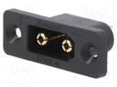 Conector 2pin panel macho XT90 30A. Mod. AM-XT90E-M