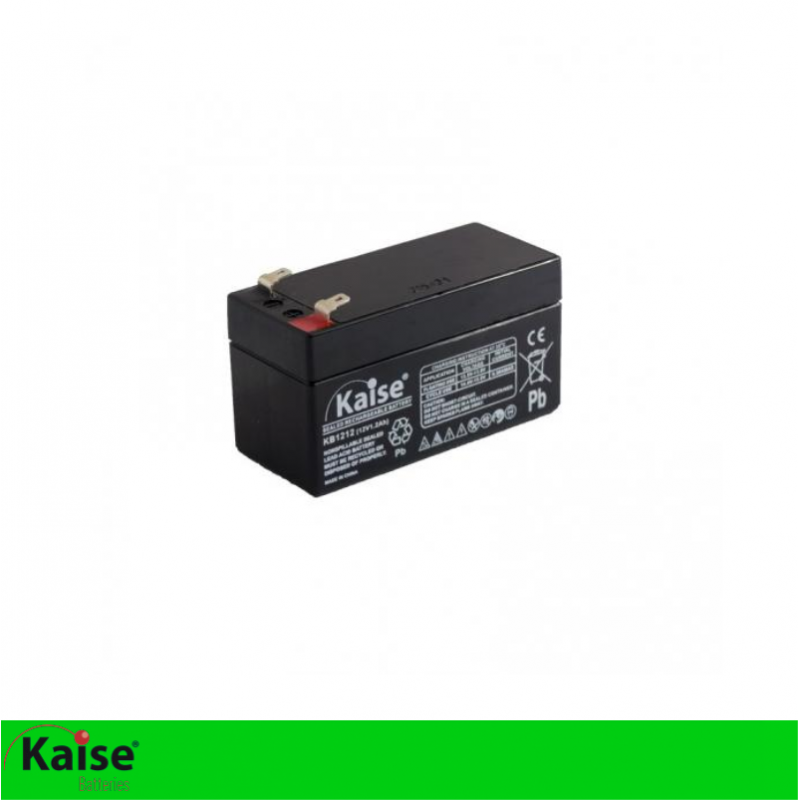 Batería plomo 12V 1,2Ah AGM KAISE. Mod. KB1212