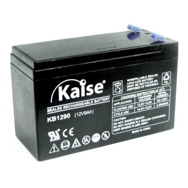 Batería plomo AGM 12V 9Ah Kaise. Mod. KB1290F1