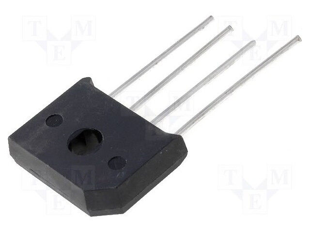 Puente rectificador monofásico 10A 400V plano. Mod. KBU10G
