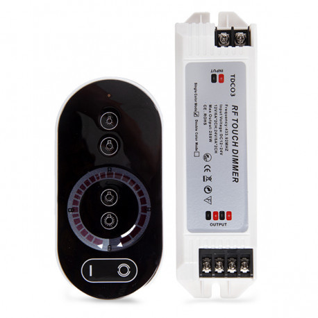 Controlador regulador Táctil Tira LED Unicolor 12-24VDC 144/288W. MOD. 2590EFI