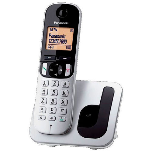 Teléfono inalámbrico digital Panasonic plata. Mod. KX-TGC210S