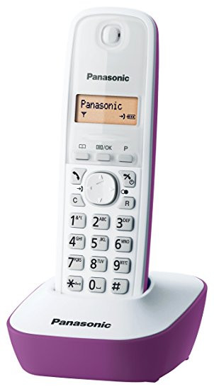 Panasonic KX-TG1611 - Teléfono Inalámbrico de color morado