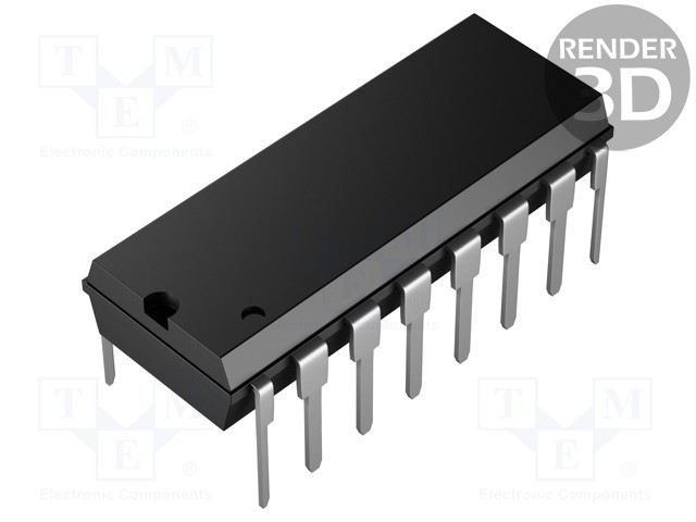 [L293DME] Circuito integrado driver controlador motor 1.2A 4 canales 16 DIP. Mod. L293D