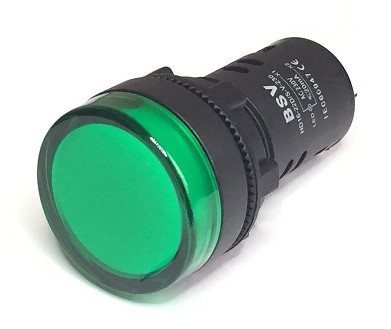 [L600V12V] Piloto led verde 12Vca/Vcc IP65.Mod. 1276012V