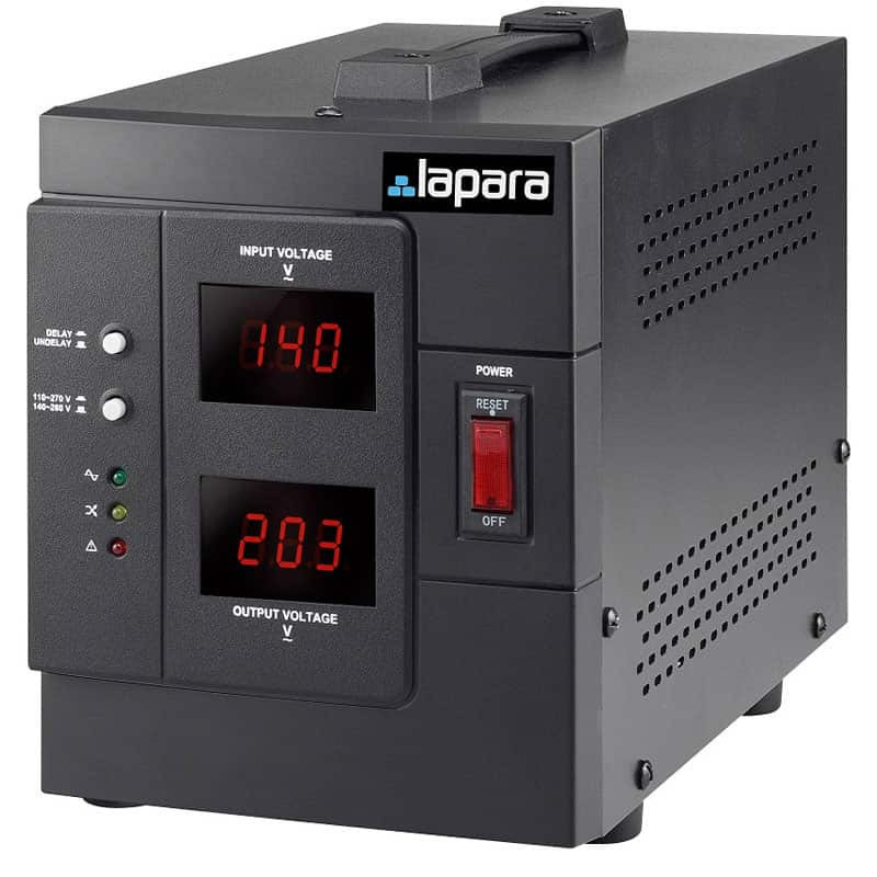 Regulador Automático de Voltaje 3000VA 2400W Lapara. Mod. LA-AVR-3000