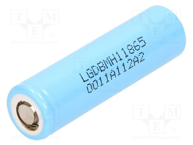 Bateria recargable 18650 LG Li-Ion 3.7V 3200mAh. Mod. LG18650MH1