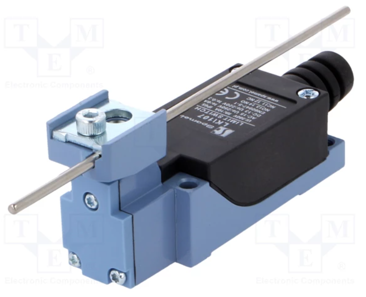 Interruptor final carrera varilla ajustable NA + NC 5A 250VAC IP65. Mod. LK-107