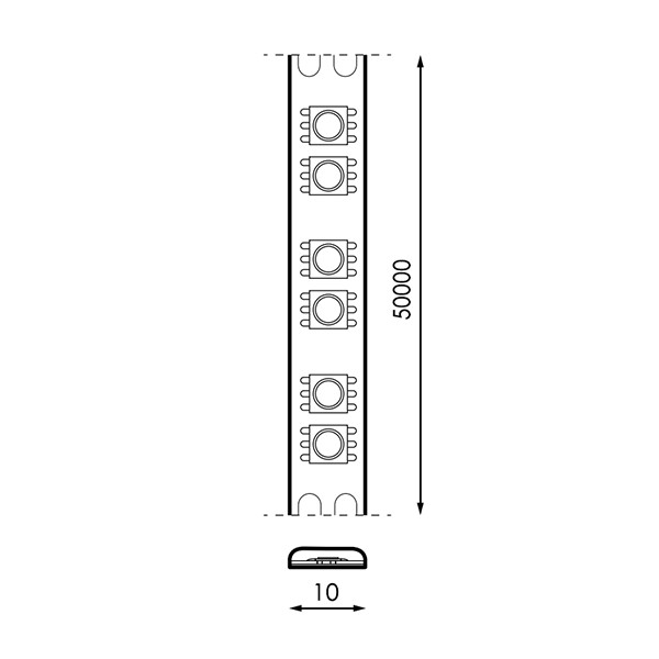 Tira de LED 24V DC SMD2835 Ziddna IP20 120 Led/m – 5 Metros. Mod. LM2135