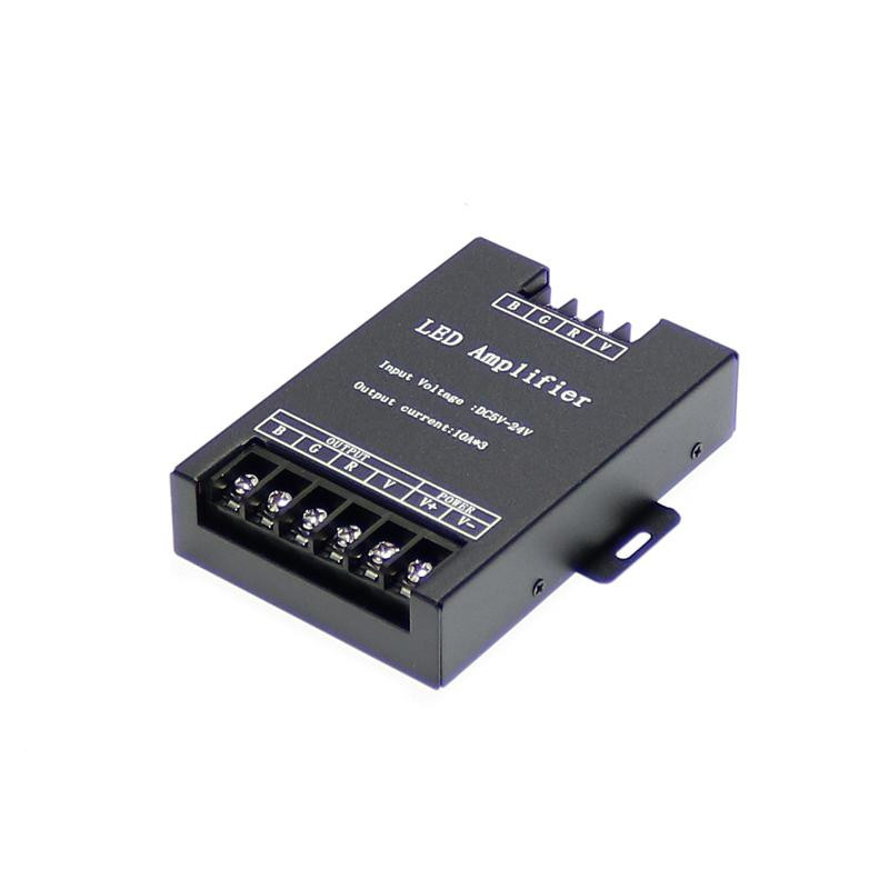 Amplificador tira LED RGB 12-24VDC 360/720W. Mod. LM2102. Mod. LM2269