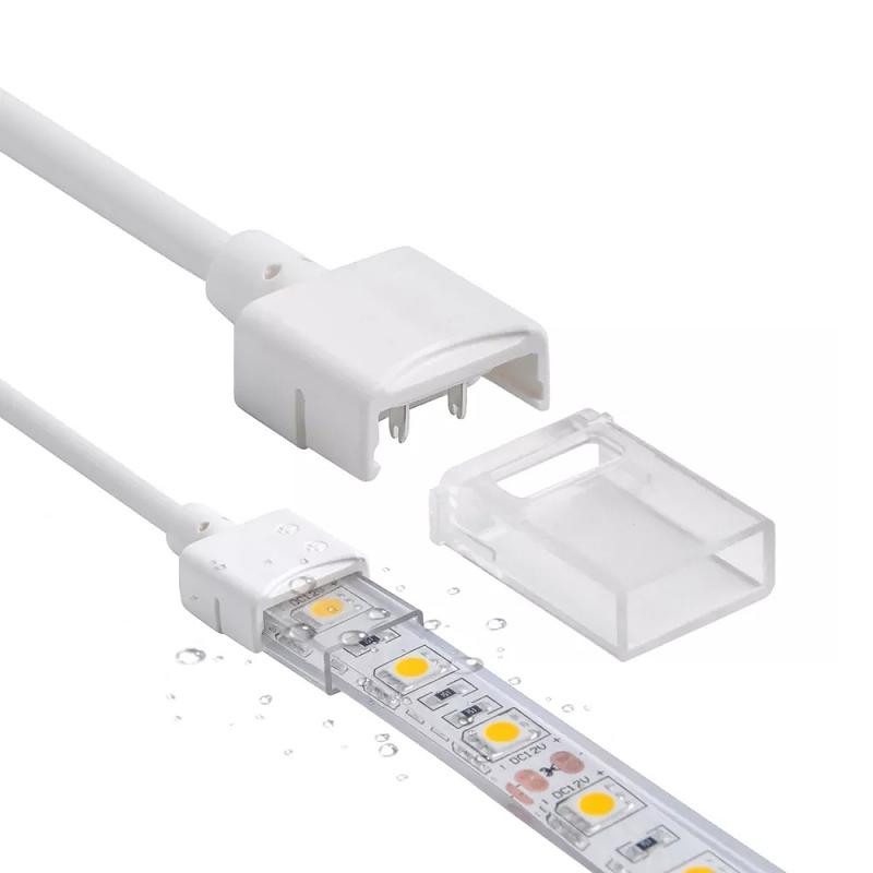 Conector Intermedio Con Cable Para Tira Led Ip68 12Mm Out 10Mm In 2Pin. Mod. LM2927