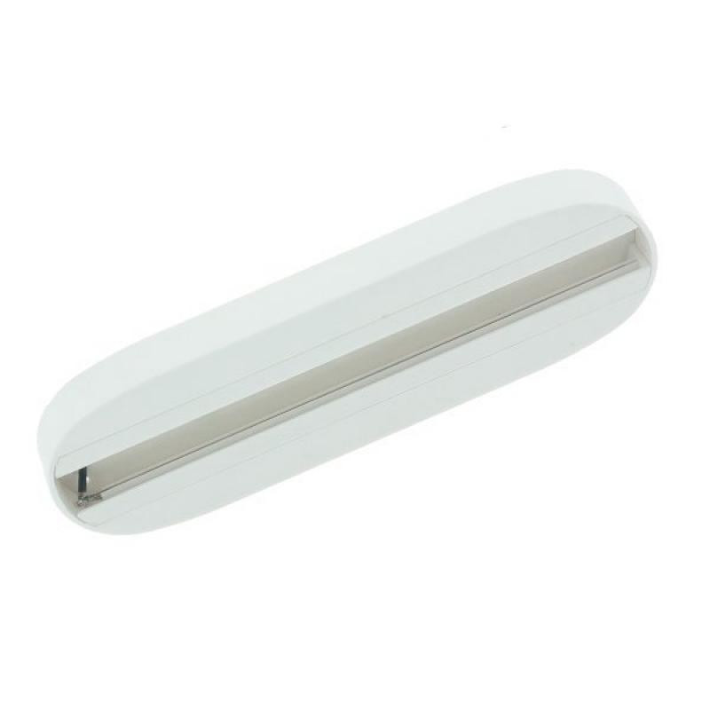 Base superficie para foco de carril monofásico blanco. Mod. LM3261