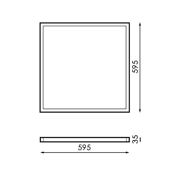 [LM5384] Panel LED Serie Trielle 60X60 cm 42W 6000K. Mod. LM5314