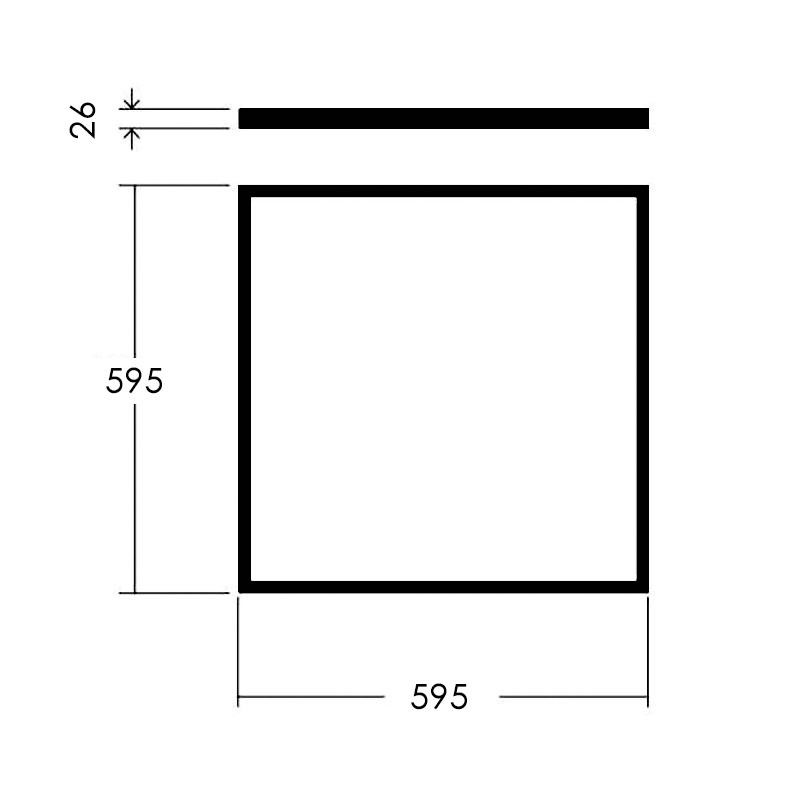 Panel Led de marco luminoso 60x60cm 48W 6000K. Mod. LM5328