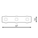 Módulo de 3 LED SMD 5730 12V 1.2W 6000K. Mod. LM6234
