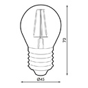 Bombilla Led Filamento E27 G45 4W ámbar 2300K. Mod. LM8551