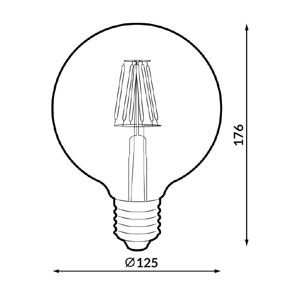 [LM8561] Bombilla LED E27 6W ámbar 2300K. Mod. LM8561