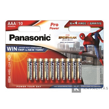 Pack de pilas alcalinas AAA Panasonic 6+4 unidades. Mod. LR03EPS
