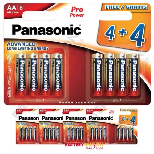 Pack de pilas alcalinas Panasonic LR6PPG8 Pro Power