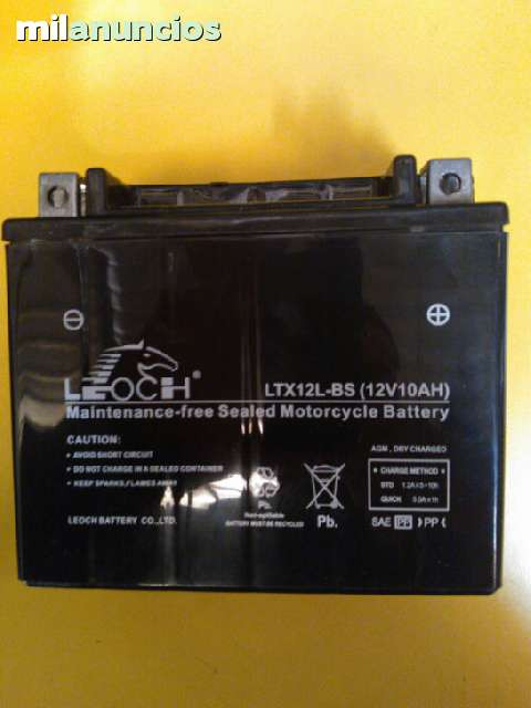 Batería para moto LTX12LBS  con positivo a la derecha
