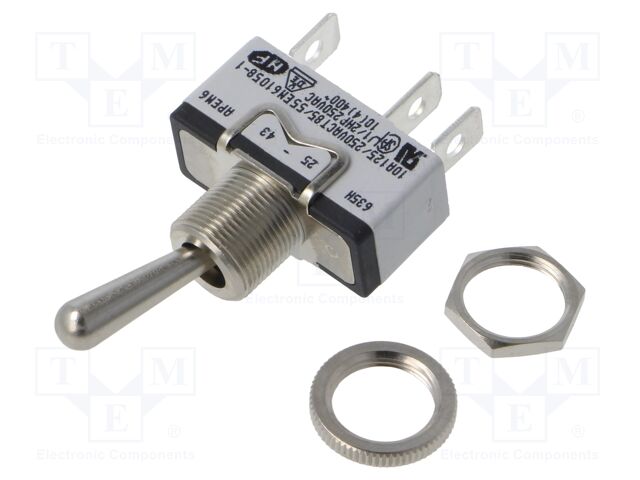 [635H2TME] Interruptor palanca retorno ON-(ON) 10A 250VAC Apem. Mod. 635H/2