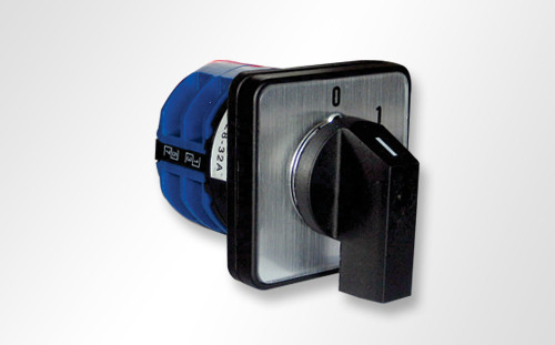Interruptor de levas "0-1" 2P 25A AC-21A - 7,5KW. Montaje panel SASSIN. Mod. LW281262025