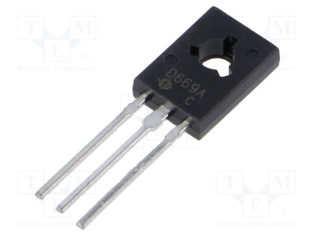 Transistor NPN bipolar 160V 1,5A TO126. Mod. 2SD669