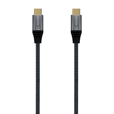 Cable USB C 2.0 Aluminio 5A 100W E-Mark Gris, 2.0M. Mod. A107-0629