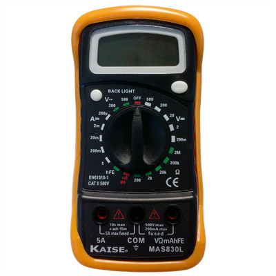 Multímetro digital Cat II 500V Kaise. Mod. MAS830L