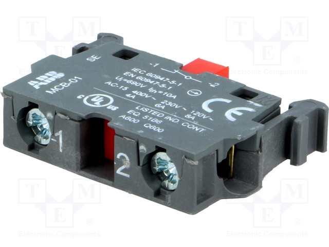 [MCB01TME] Bloque contacto NC 22m placa frontal ABB. Mod. MCB-01