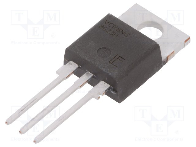 Triac 800V 8A 15mA THT TO220AB. Mod. MCR8NG-LF