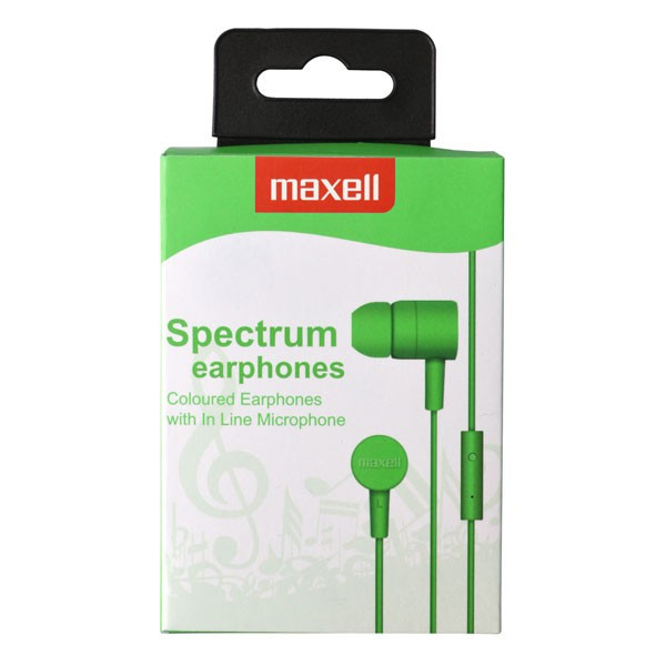 Auricular estéreo con micro Maxell MEL1601 GREEN