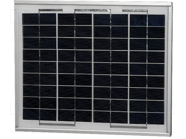 Módulo solar 12V 10W policristalino 290x330x25mm. Mod. MWG-10