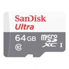 Tarjeta microSDHC Sandisck 64 GB más adaptador. Mod. MGS0000000554