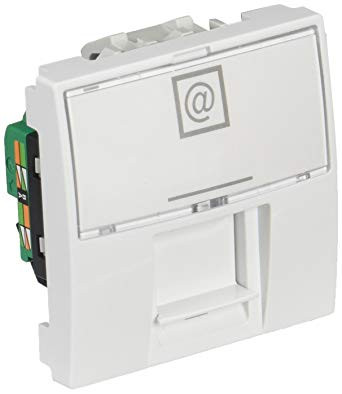 Toma RJ45 cat5e ancho blanco serie unica schneider. Mod. MGU3.411.18