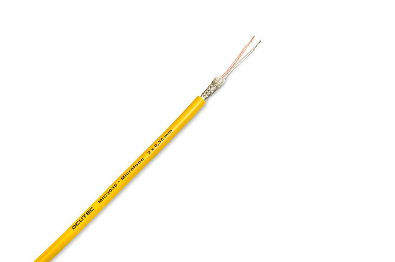 Cable de micrófono 2 x 0,35 mm2 amarillo metro. Mod. MIC2035A