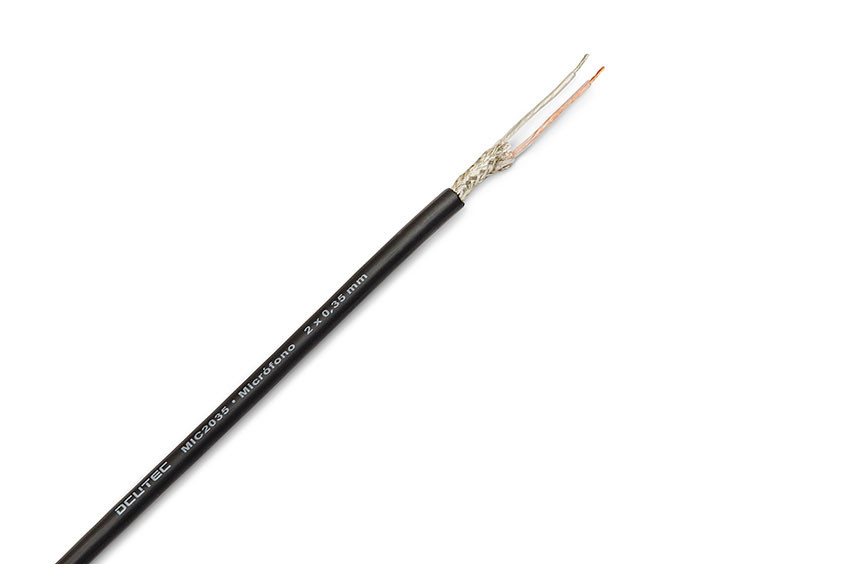 Cable de micrófono 2 x 0,35 mm2 negro metro. Mod. 4531ELG