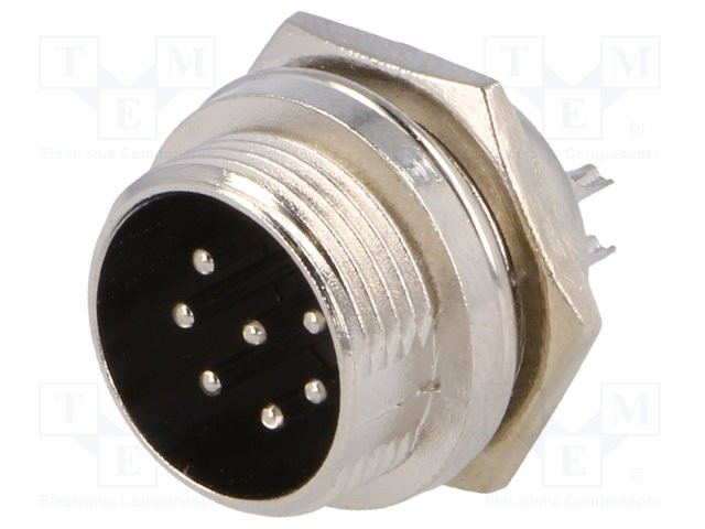 Conector de micrófono macho chasis 7PIN. Mod. 15047