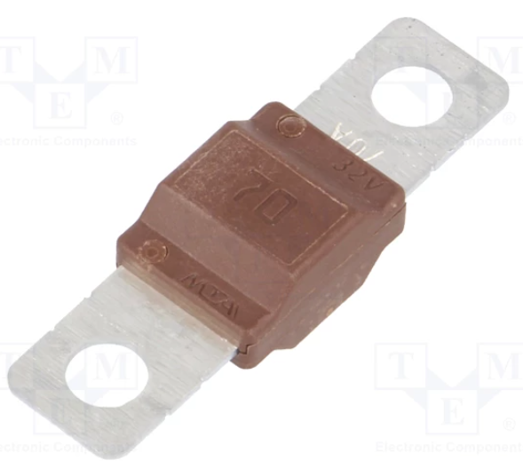Fusible de cartucho de coche 70A 32V 40mm. Mod. MIDIVAL-70A