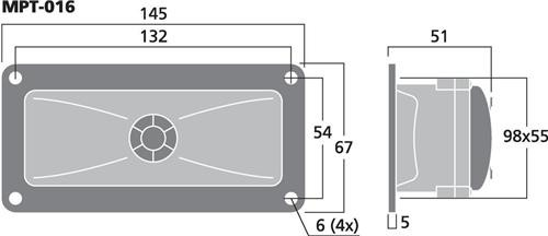 ALTAVOZ DE AGUDO PIEZO. MOD. MPT-016