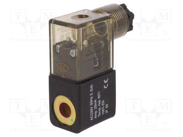 Bobina electroválvula c/ conector 110VAC 4.8VA 9mm. Mod. MS11050-KPL