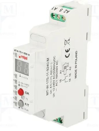 Temporizador 0.1s a 100h 12-240VAC/DC din. Mod. MT-W-17S-11-9240-M