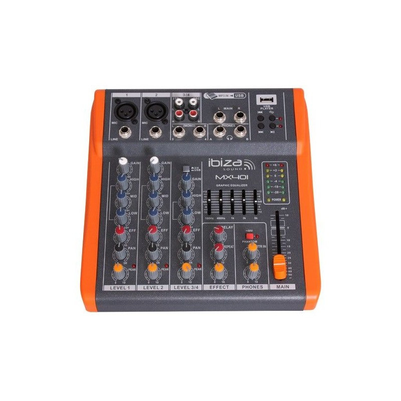 [MX401CAL] MESA DE MEZCLAS DE 4 CANALES EXTRA COMPACTA