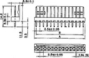 Conector placa macho NS25 2,54mm PIN: 4 THT.  Mod. NS25-W4P